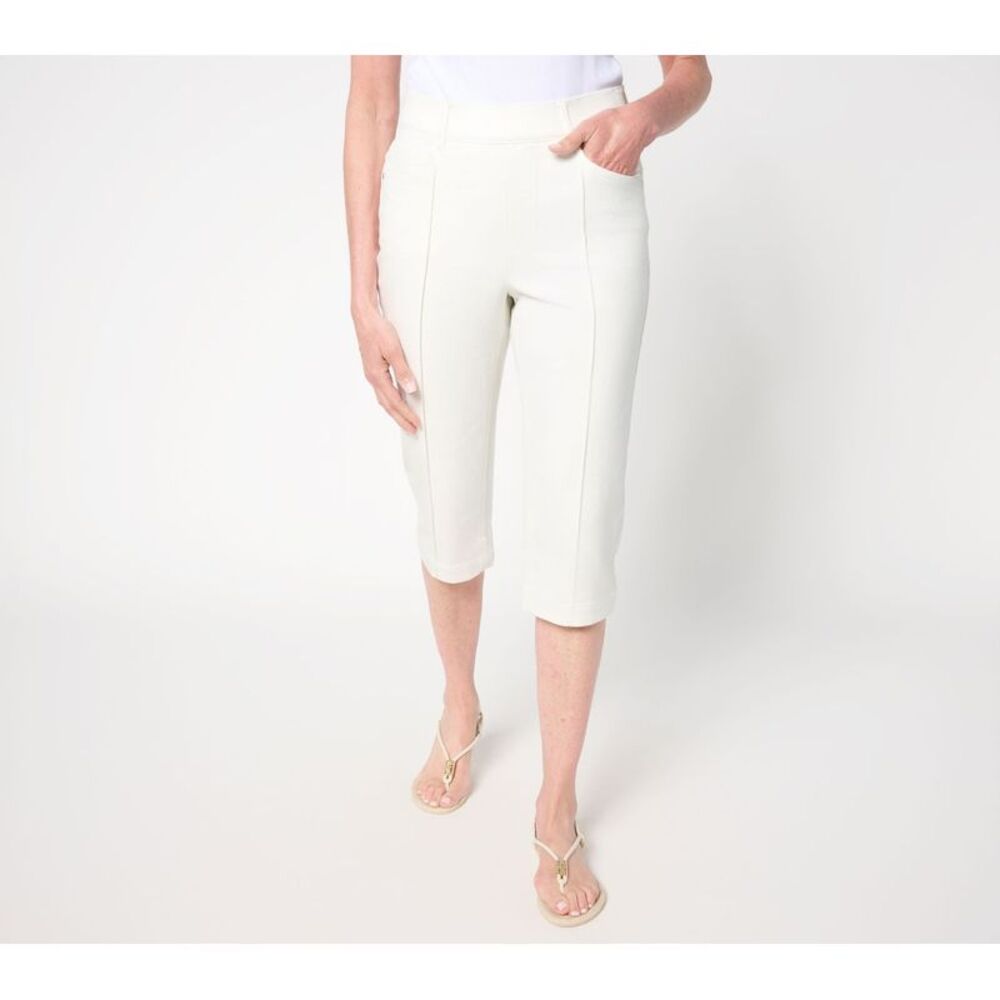 Isaac Mizrahi Live! Women's Pants Sz 12 True Denim Color Pedal White A691761